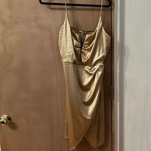 Fashion Nova Gold Mini Dress
